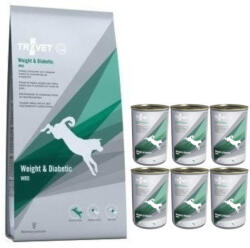 TROVET WRD Weight & Diabetic (dla psa) 12, 5kg + WRD Weight & Diabetic 6x400g