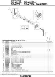 Shimano Deore XT M8120 Hollowtech integrált hajtómű 2024 (FC M8120)
