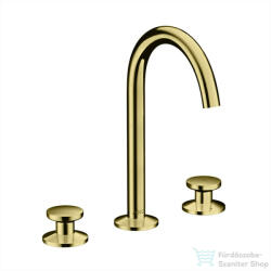 Hansgrohe AXOR ONE Select 170 3 üléses mosdó csaptelep, klik-klak leeresztővel, Polírozott arany hatású 48070990 (48070990)