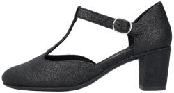RIEKER Pantofi dama, Rieker, 41087-00-Negru, elegant, piele ecologica, cu toc, negru (Marime: 38)