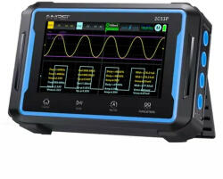 FNIRSI 2C53P - 3 in 1: érintőképernyős oszcilloszkóp, multiméter, és DDS generátor: 2 csatorna, 50 MHz sávszélesség (2c53p)