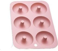 Cakesicq Szilikon fánk forma 26×18 cm, Ø7 cm, világos rózsaszín - Cakesicq (ilcCQSC1515)