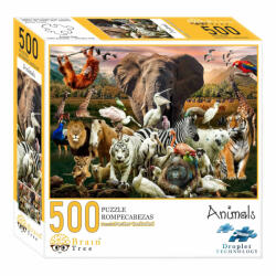 Brain Tree Puzzle Vadállatok 500 db (BT2202001)
