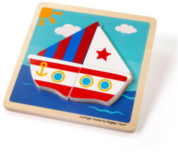 Bigjigs Toys fa puzzle Vitorlás 4 db (BJ34059)