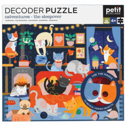 Petit Collage Puzzle macskák 3D szemüveggel 100 db (PTC701)