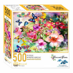 Brain Tree Puzzle Virágok és Pillangók 500 db (BT2202016)