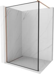 Mexen Kioto, Walk-In zuhany paraván 50 x 200 cm, 8 mm átlátszó üveg fekete mintás, réz matt profil, 800-050-101-65-70 (800-050-101-65-70)