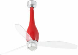 Faro Barcelona Eterfan M piros-átlátszó LED mennyezeti csillár ventilátor (FAR-32005-9) LED 1 izzós IP20 (32005-9)