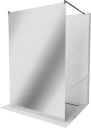 Mexen Kioto, Walk-In zuhanyparaván 110 x 200 cm, 8 mm-es tükörmintás üveg, grafit profil, 800-110-002-66-50 (800-110-002-66-50)