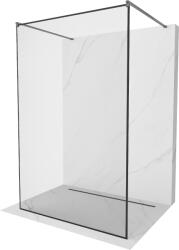 Mexen Kioto, Walk-In zuhany paraván 140 x 200 cm, 8 mm üveg fekete mintás, grafit profil, 800-140-002-66-70 (800-140-002-66-70)