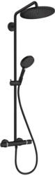 Hansgrohe Croma Select S, Showerpipe 280 1jet EcoSmart 9 l/perc termosztáttal és kézizuhannyal Raindance Select S 120 3jet, fekete matt, HAN-26891670 (HAN-26891670)