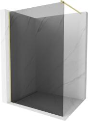 Mexen Kioto, Walk-In zuhany paraván 100 x 200 cm, 8 mm szürke üveg, arany matt profil, 800-100-101-55-40 (800-100-101-55-40)