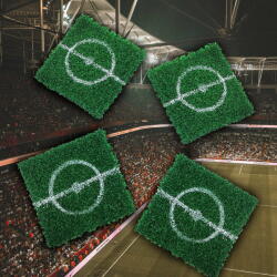 Mad Monkey Set 4 Suporturi pentru Pahare Teren de Fotbal