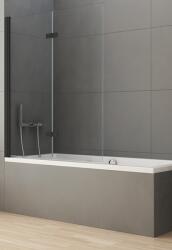 New Trendy New Soleo Black zuhanyparaván 100 cm kétrészes fekete matt/átlátszó üveg P-0041 (P0041)