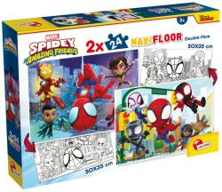 Lisciani Puzzle de colorat maxi - Paienjenelul Marvel si prietenii lui uimitori (2 x 24 de piese) (L99788) - all4me Puzzle