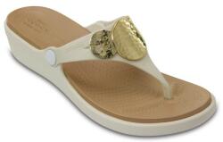 Crocs Șlapi Crocs Sanrah Embellished Wedge Flip