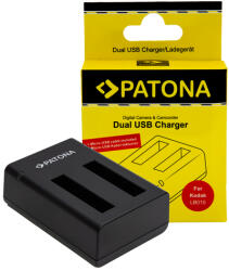 Patona USB kettős töltő Kodak WPZ 2 LB-015-höz. Micro-USB kábellel (PT-1455)