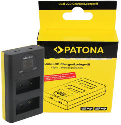 Patona Dual LCD USB töltő f. Fuji NP-W126 HS30 EXR HS30EXR HS-30EXR HS33 EXR HS33EXR HS-33EXR XPro 1 X-Pro 1 (PT-1861)