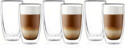 KRASINO Set 6 pahare Krasino Selory, pereti dubli, sticla termorezistenta, 380 ml, 14 x 8 cm Pahar