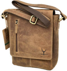  Borsete Barbati Umar de Firma Hunter: Piele Naturala, 25x25x7 cm