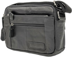  Borseta Piele Barbati de Umar Dreptunghiulara Ruff Ryder, Maro, 25x18x7 cm, Negru