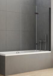 New Trendy New Soleo Black zuhanyparaván 100 cm kétrészes fekete matt/átlátszó üveg P-0042 (P0042)