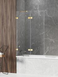 New Trendy Avexa Gold Shine zuhanyparaván 100 cm kétrészes arany fényes/átlátszó üveg EXK-2182