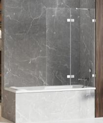 New Trendy Avexa zuhanyparaván 100 cm kétrészes króm fényes/átlátszó üveg EXK-1954 (EXK1954)