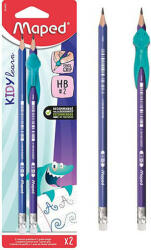 Maped Kidy Learn háromszögletű grafitceruza szett cápás ceruzafogóval (CW-853500)