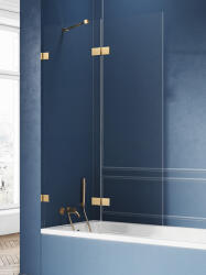 New Trendy Avexa Gold zuhanyparaván 100 cm kétrészes arany csiszolt/átlátszó üveg EXK-2010 (EXK2010)