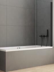 New Trendy New Soleo Black zuhanyparaván 90 cm egyrészes fekete matt/átlátszó üveg P-0040 (P0040)