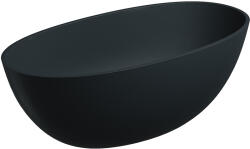 Omnires Shell M+ térben álló kád 148x75 cm ovális fekete SHELL148WWBLV (SHELL148WWBLV)