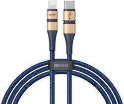 Baseus BMX Double-Deck USB-C to Lightning Cable PD 18W - MFI сертифициран USB-C към Lightning кабел за Apple устройства с Lightning порт (120 см) (син)