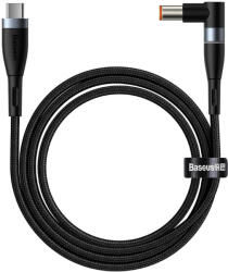 Baseus Magnetic Zinc Cable (CATXC-Y01) - USB-C кабел с магнитен адаптер за Lenovo лаптопи (7.9x5.5мм) (200 см) (черен)