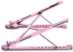  Portable Folding Aluminum Laptop Stand L - преносима алуминиева сгъваема поставка за MacBook и лаптопи от 14 до 17.3 инча (розов)