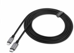Moshi USB-C to Lightning Cable 3m - сертифициран (MFI) USB-C към Lightning кабел за Apple устройства с Lightning порт (300см) (черен)