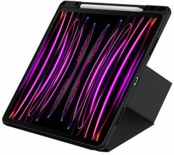 Baseus Minimalist Series Protective Case - удароустойчив хибриден кейс с поставка и отделение за Apple Pencil за iPad Pro 12.9 M2 (2022), iPad Pro 12.9 M1 (2021), iPad Pro 12.9 (2020) (черен)