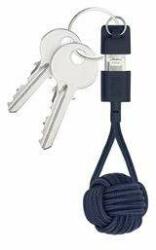 Native Union Key Lightning Cable - здрав плетен кабел, тип ключодържател с Lightning за Apple устройства (тъмносин)