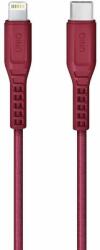Uniq Flex USB-C to Lightning Cable PD 18W - USB-C към Lightning кабел за Apple устройства с Lightning порт (120 см) (червен)