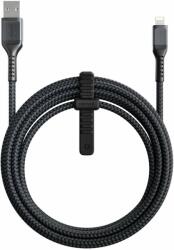 Nomad Rugged USB-A to Lightning Cable - здрав кабел с въжена оплетка за устройства с Lightning порт (300 см) (черен)