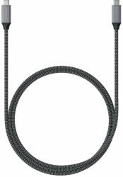Satechi USB4 USB-C to USB-C Cable, 8K, 100W, 40Gbps - здрав USB4 кабел с въжена оплетка за устройства с USB-C порт (80 см) (черен)