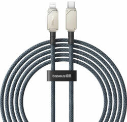 Baseus Aramid Fiber Braiding USB-C to Lightning Cable PD 20W (P10355803221-01) - изключително здрав USB-C към Lightning кабел за Apple устройства с Lightning порт (200 см) (син)