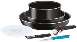 Tefal Set de 7 piese Tefal Ingenio Essentials L1549002, Aluminiu, Antiaderent (Negru) (L1549002)