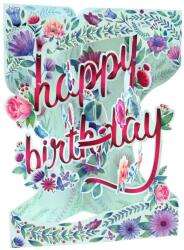 Santoro Felicitare 3D Santoro Swing - Happy Birthday, Floral (SC204)