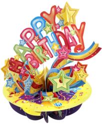 Santoro Felicitare 3D Santoro Pirouettes - Happy Birthday, Shooting Stars (PS097)