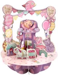 Santoro Felicitare 3D Santoro Pirouettes - Baby Girl (PS091)