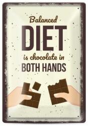  Tabela metalica - balanced diet is chocolate in both hands
