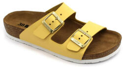  0Ft kiszállítás! Leon Comfortstep 4010 női sárga bakar papucs 36-41 -Birkenstockhoz hasonlatos talppal