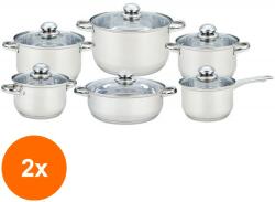 Grunberg Set 2 x 6 Cratite din Inox cu Capace din Sticla, Grunberg (GUJ-2xGR245)