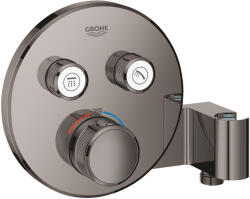 GROHE Grohtherm SmartControl Termosztát falsík mögötti telepítéshez, 2 fogyasztóra és beépített zuhanytartóval, grafit 29120A00 (29120A00)